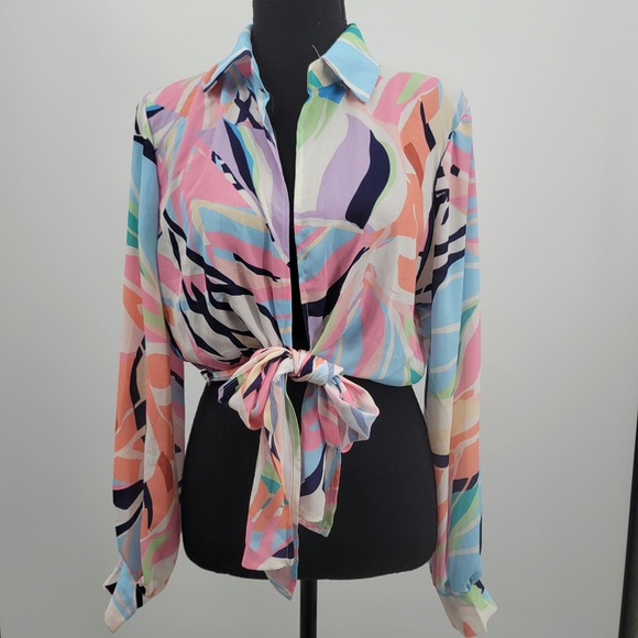 FLYING TOMATO PASTEL COLOR BLOUSE SIZE S - Picture 2 of 5